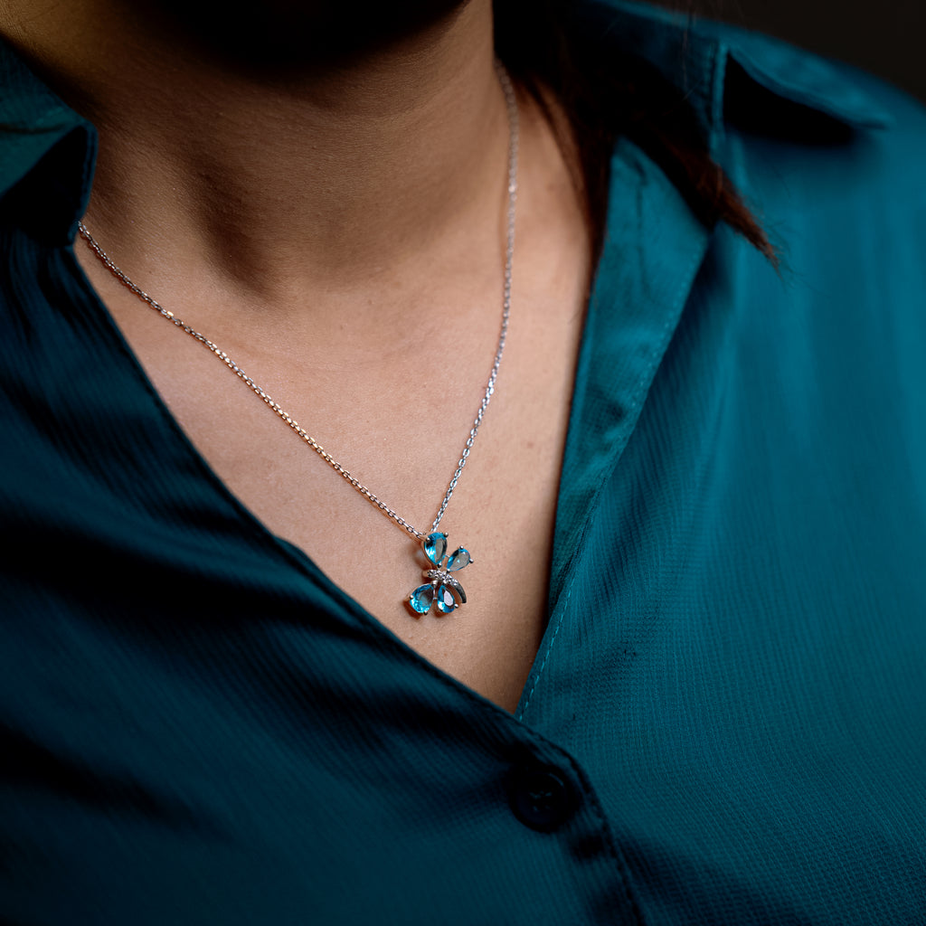 Celure Butterfly Pendant(Sky Blue)