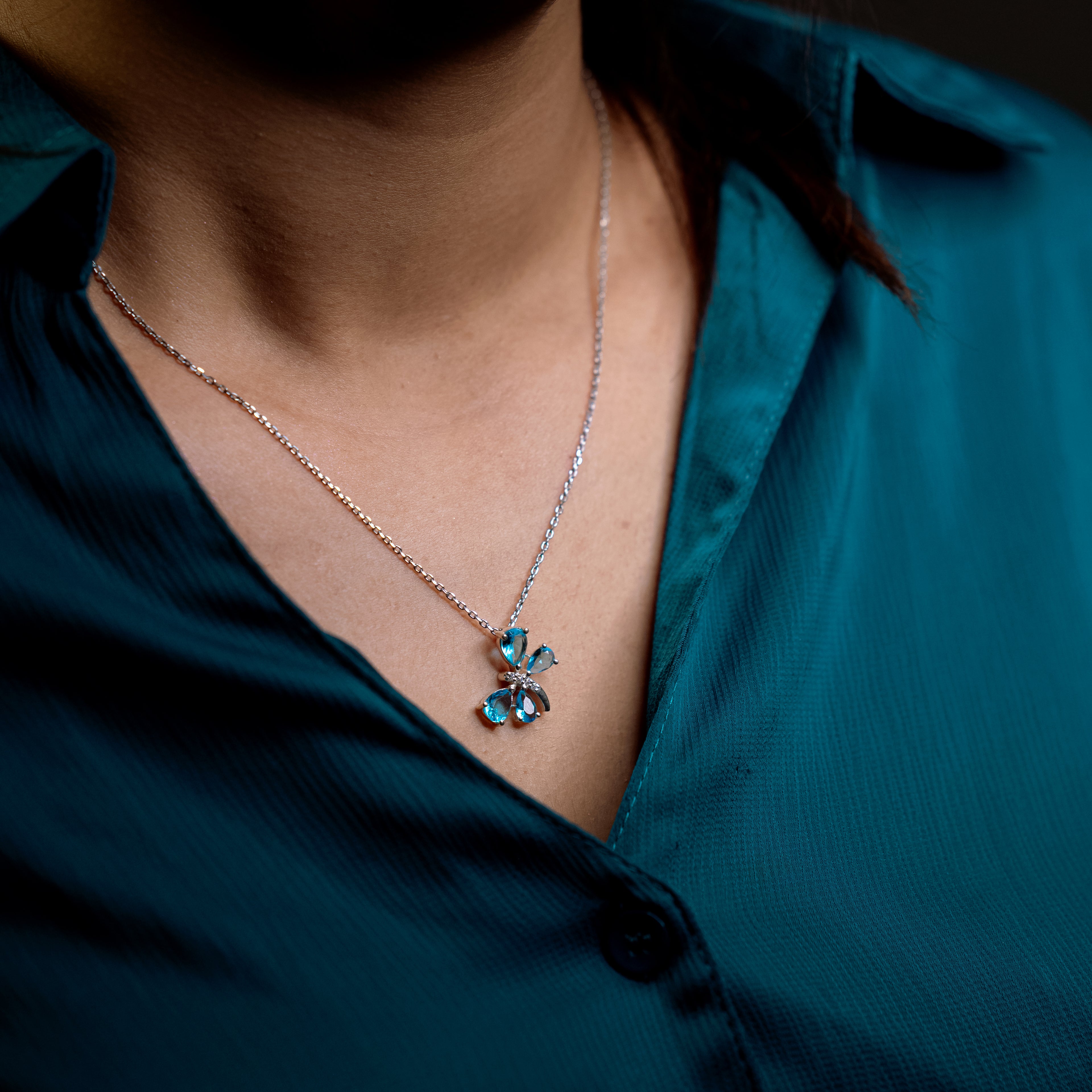 Celure Butterfly Pendant(Sky Blue)