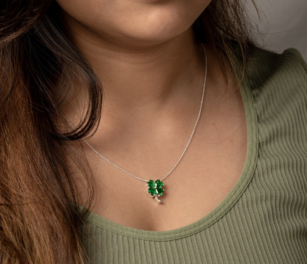 Emerald Luck Charm Necklace