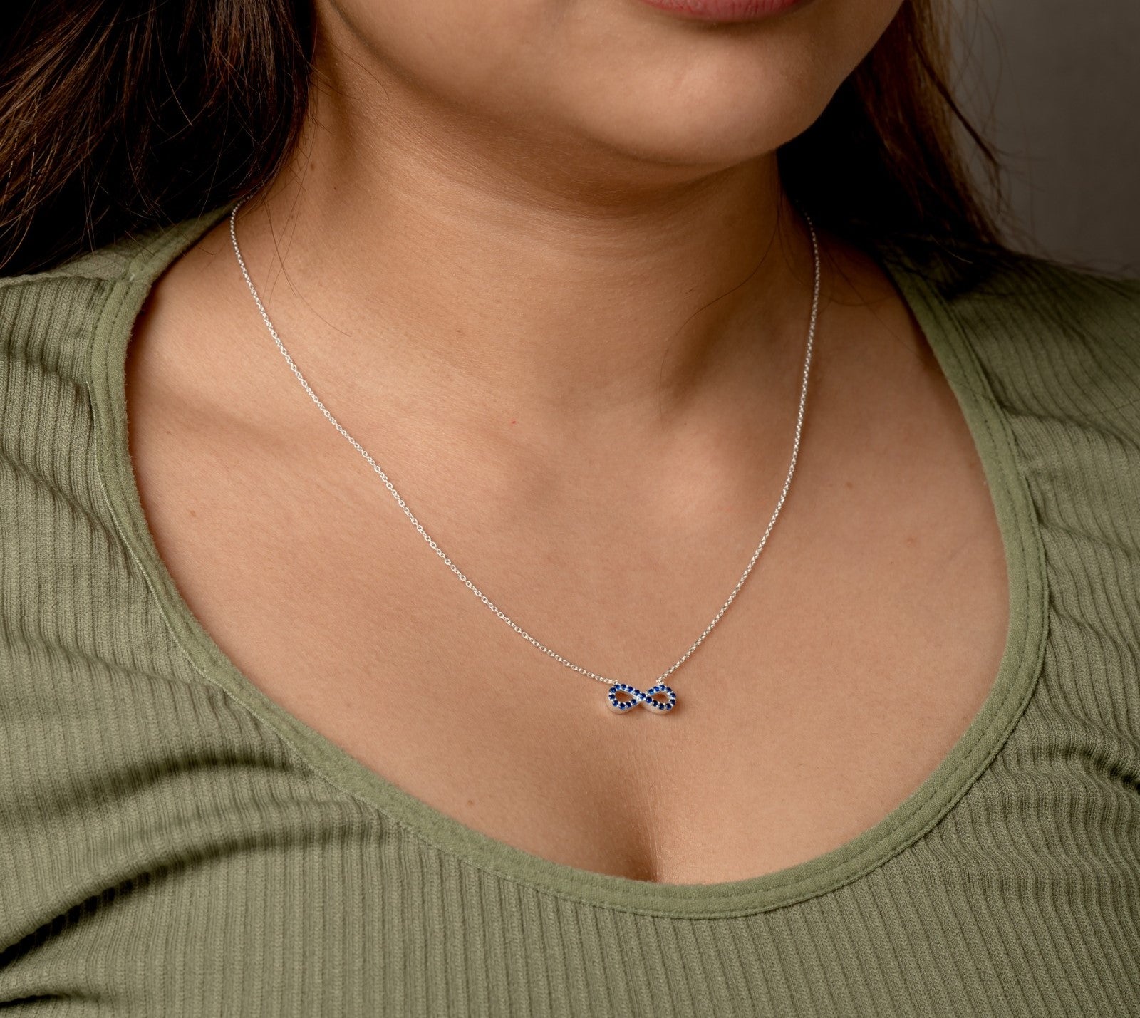 Blue Infinity Grace Necklace